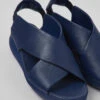 Balloon Blue Leather Sandals For Women