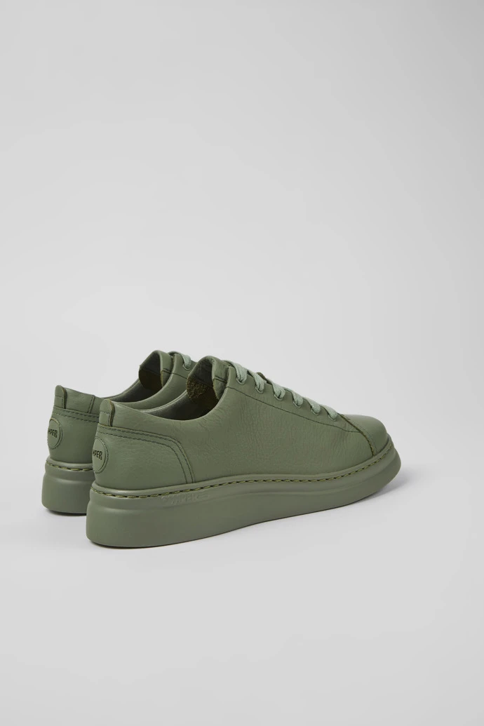 Runner Up Green Leather Sneakers For Women - Image 5
