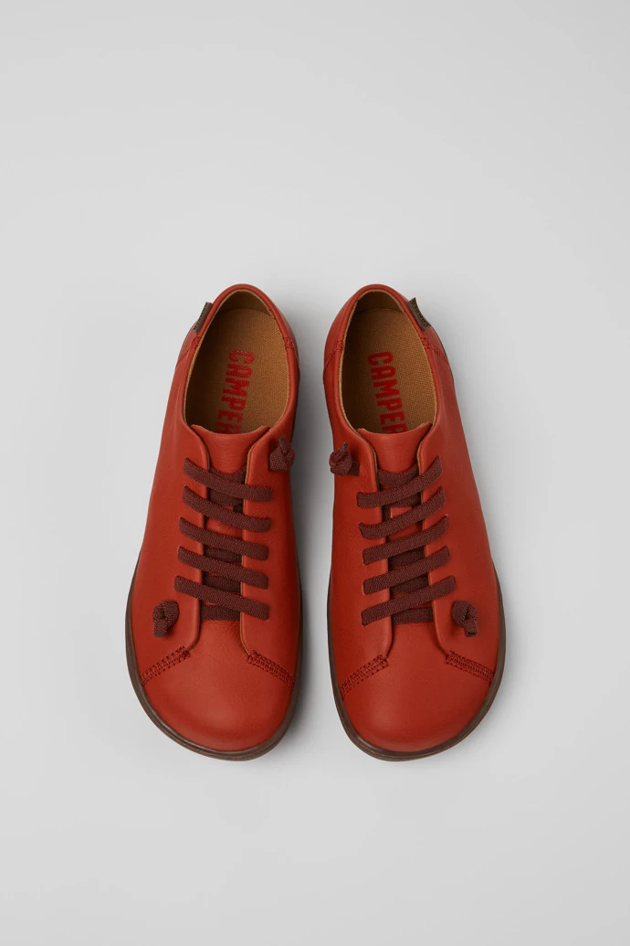 Peu Red Leather Shoes For Women - Image 4