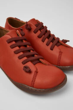 Peu Red Leather Shoes For Women