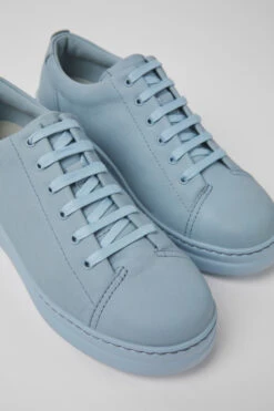 Runner Up Blue Leather Sneakers For Women