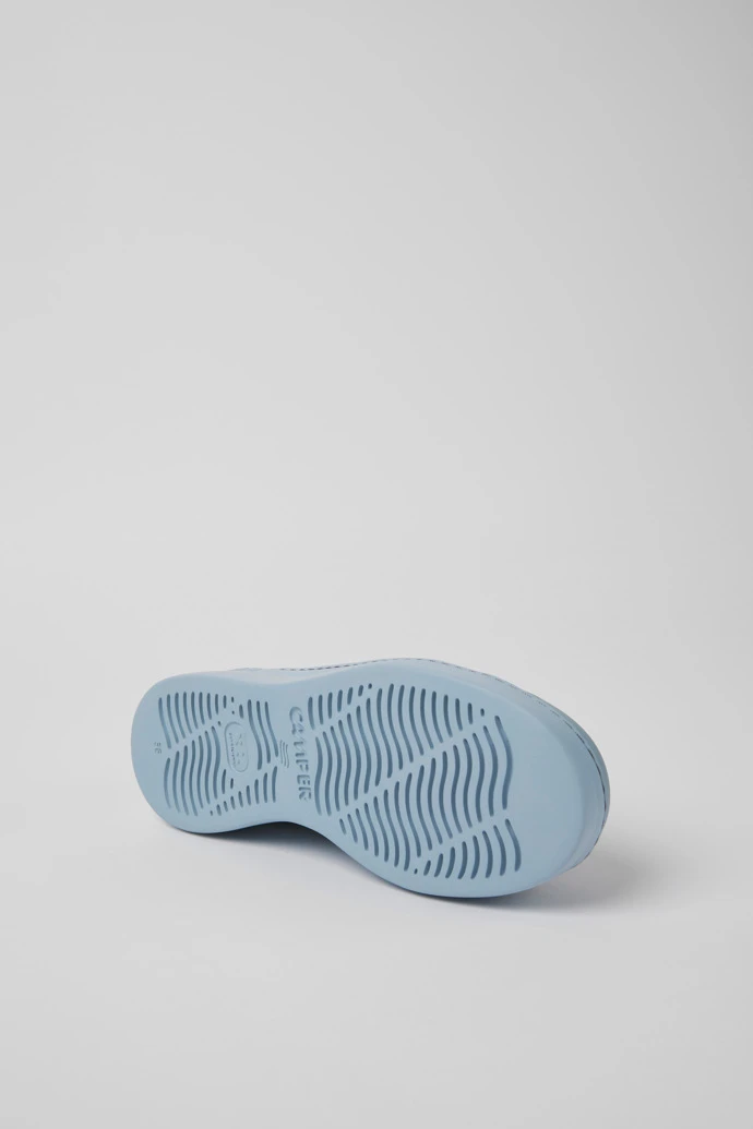 Runner Up Blue Leather Sneakers For Women - Image 5