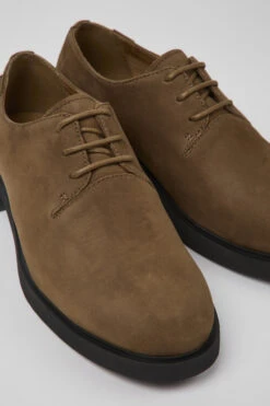 Iman Brown Nubuck Shoes For Women