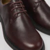 Iman Burgundy Leather Shoes For Women