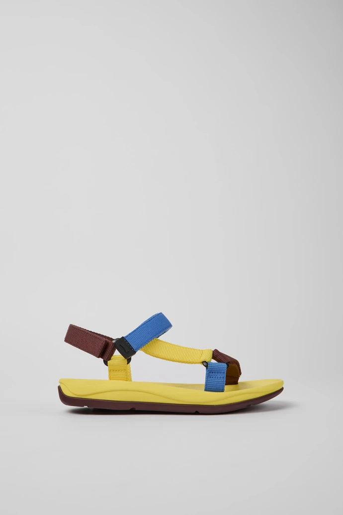 Match Yellow, Blue, And Burgundy Sandals For Women - Image 2