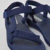 Match Blue Textile Sandals For Women