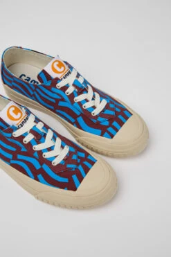 Camaleon Blue And Burgundy Sneakers For Women