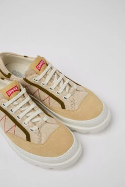 Brutus Beige And Green Sneakers For Women