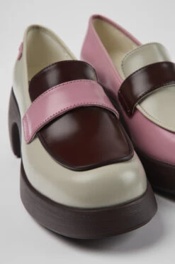 Twins Multicolored Leather Shoes For Women