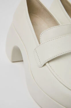 Thelma White Leather Shoes For Women