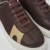 Twins Brown Leather And Nubuck Sneakers For Women