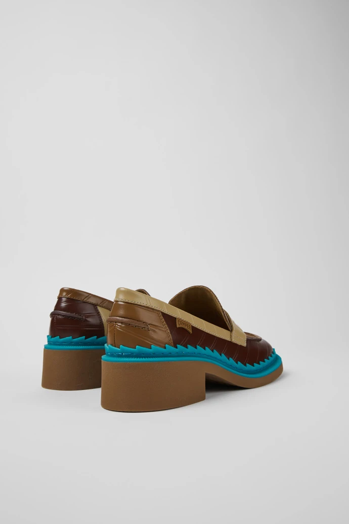Twins Multicolored Leather Loafers For Women - Image 3