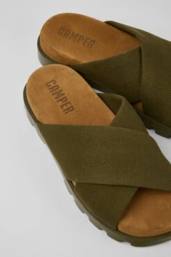 Brutus Sandal Green Recycled Cotton Sandals For Women