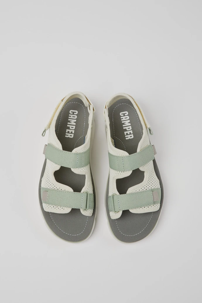 Oruga White, Green, And Grey Sandals For Women - Image 4