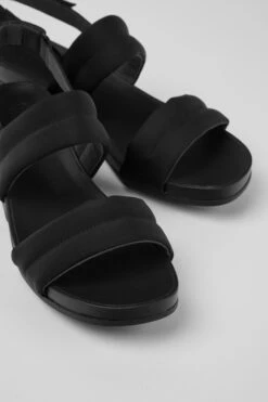 Minikaah Black Recycled PET And Nylon Sandals For Women