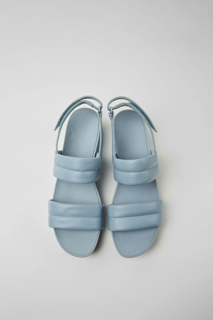 Minikaah Blue Leather Sandals For Women - Image 4