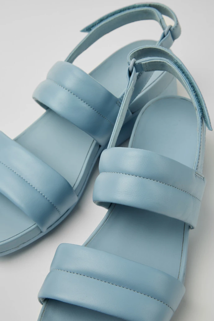 Minikaah Blue Leather Sandals For Women