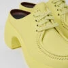 Thelma Yellow Leather Mules For Women