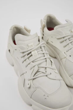Karst White Non-dyed Leather Sneakers For Women