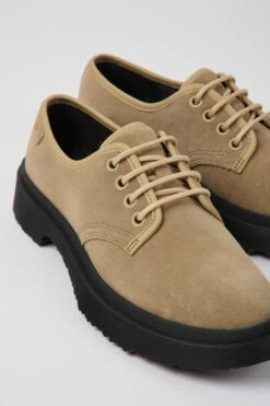 Walden Beige Nubuck Shoes For Women