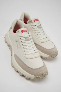 Drift Trail White Textile And Nubuck Sneakers For Women