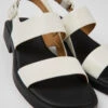 Dana White Leather Sandals For Women