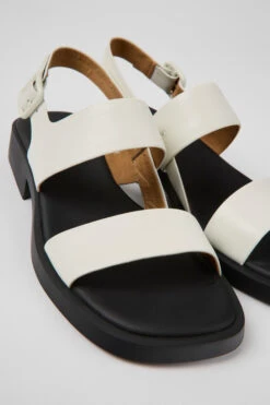 Dana White Leather Sandals For Women