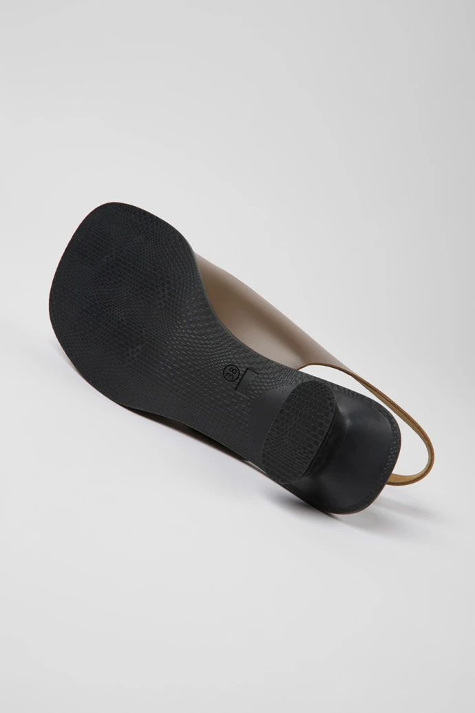 Dina Brown Leather Sandals For Women - Image 5