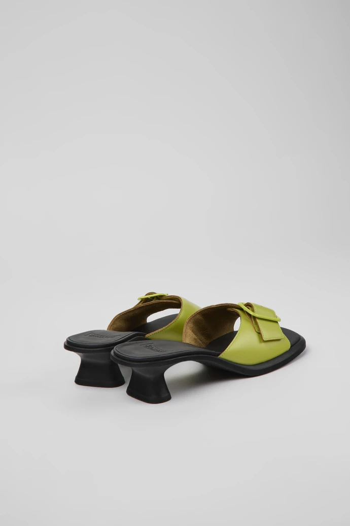 Dina Green Leather Sandals For Women - Image 3