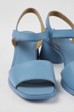 Kiara Blue Leather Sandals For Women