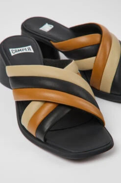 Twins Multicolored Leather Sandals For Women