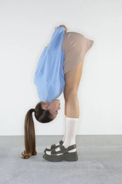 BCN Green Leather Sandals For Women