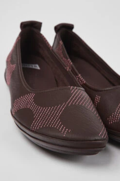 Twins Multicolored Leather Ballerinas For Women