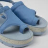 Oruga Up Blue Textile Sandals For Women