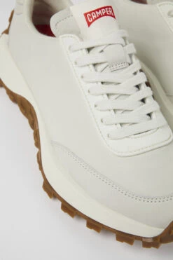 Drift Trail VIBRAM White Non-dyed Leather Sneakers For Women