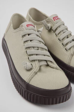 Peu Roda Gray Recycled Cotton Sneakers For Women