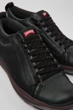 Peu Pista GORE-TEX GORE-TEX Black Leather Shoes For Men