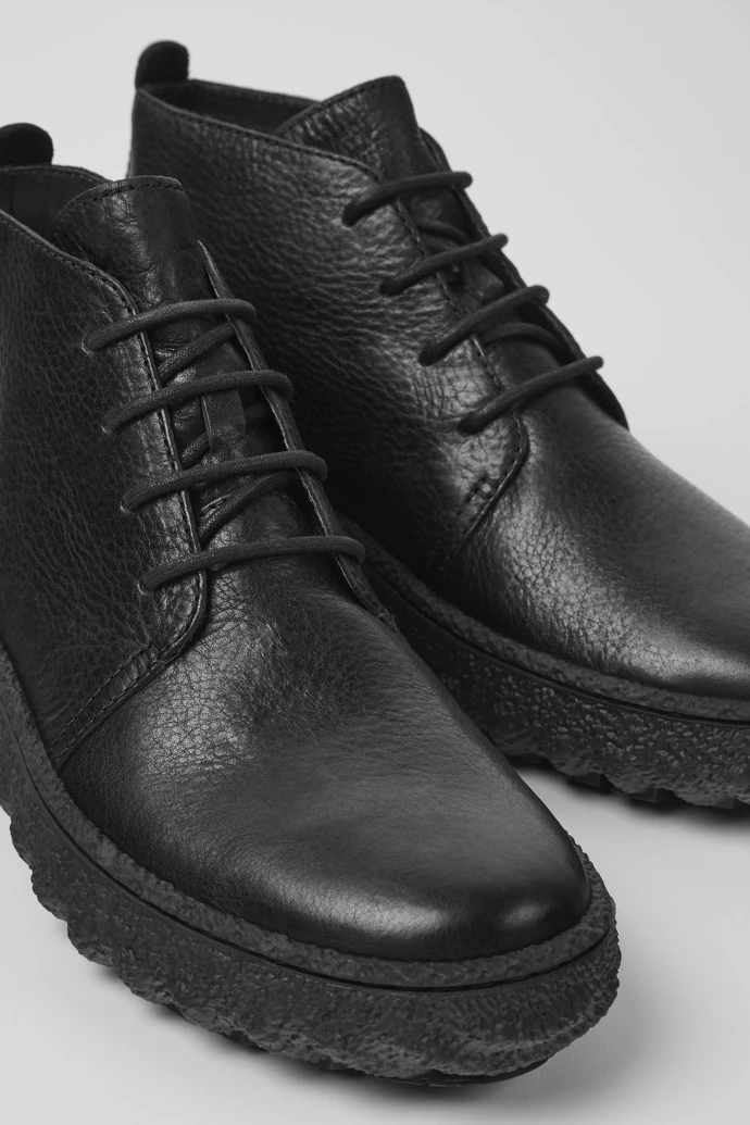 Ground MICHELIN Black Lace Up Ankle Boot For Men