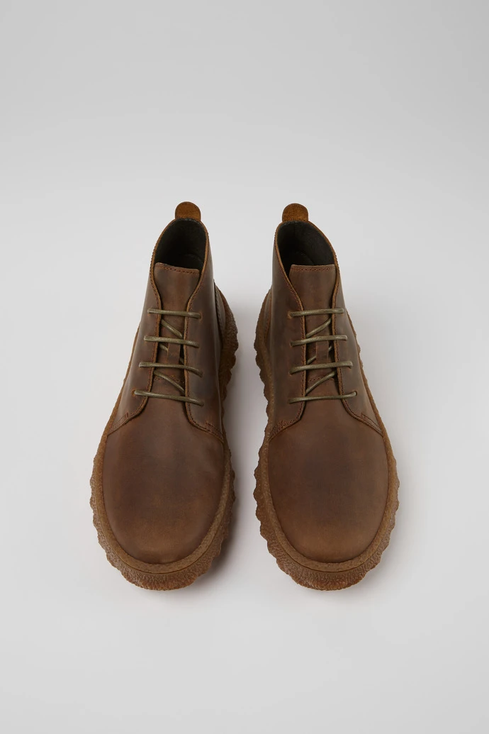 Ground MICHELIN Brown Lace Up Ankle Boot For Men - Image 4