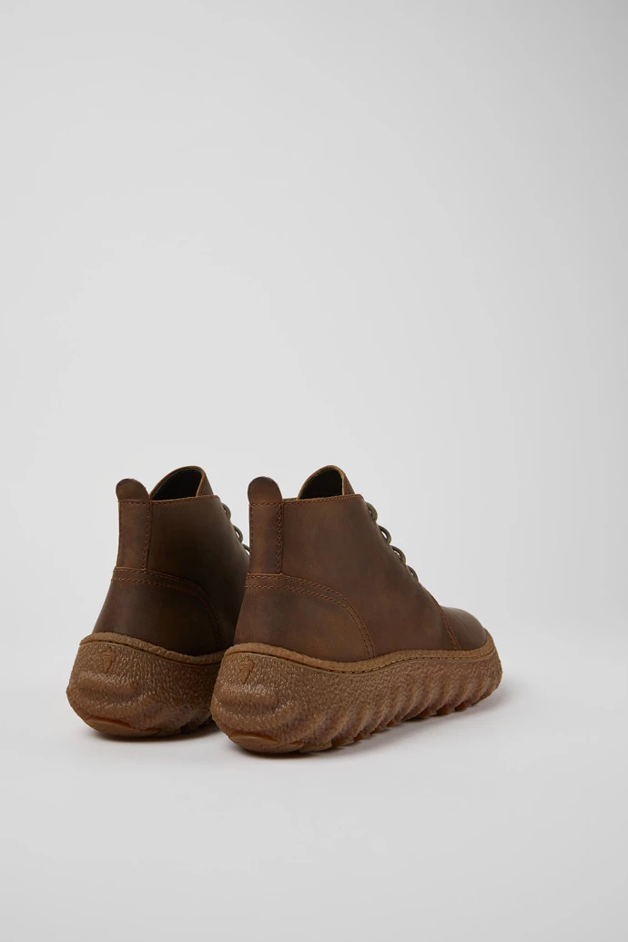 Ground MICHELIN Brown Lace Up Ankle Boot For Men - Image 3