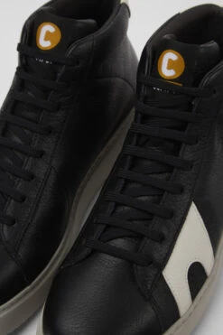 Runner K21 Black And White Leather Sneakers