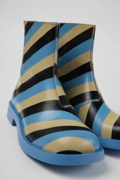 MIL 1978 Multicolored Leather Ankle Boots For Men