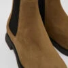 Iman Brown Nubuck Chelsea Boots For Women