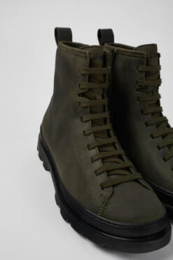 Brutus Green Lace-up Boots For Women