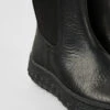 Ground MICHELIN Black Leather Ankle Boots For Women