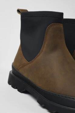 Brutus Brown Nubuck Ankle Boots For Women