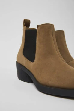 Bonnie Brown Nubuck Ankle Boots For Women