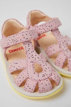 Bicho Pink Nubuck Sandals For Kids