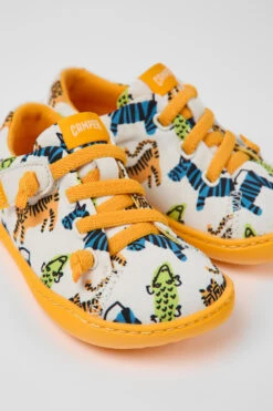 Peu Multicolored Textile And Leather Shoes For Kids