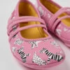 Twins Pink Leather Ballerinas For Kids